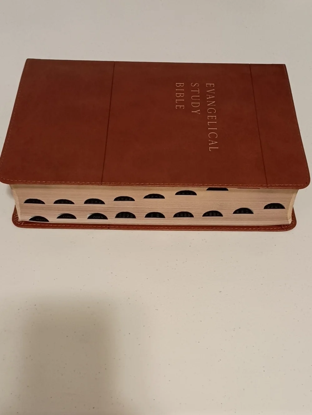 EVANGELICAL STUDY BIBLE - Brown Leathersoft (New King James Version)
